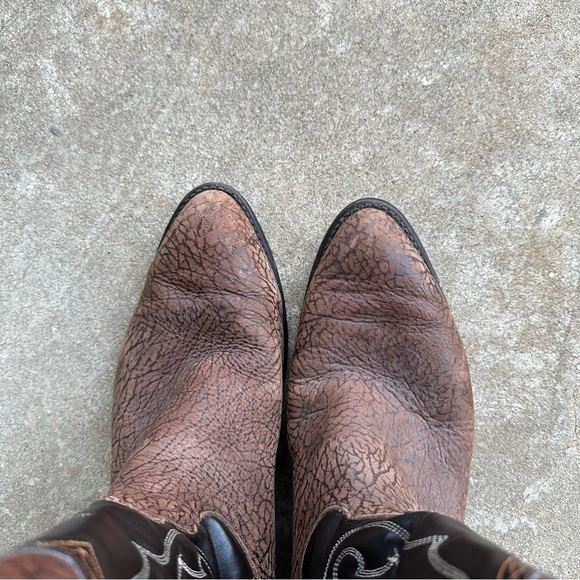 Texas Boot Company Brown Leather Western Boots Men’s Size 12 D - Picture 3 of 11